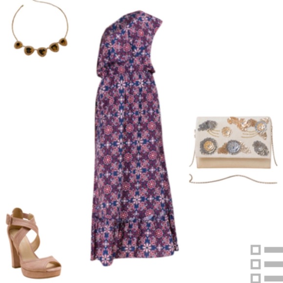 FRANCESCA’S Floral long maxi dress 1 LEFT - Picture 2 of 8